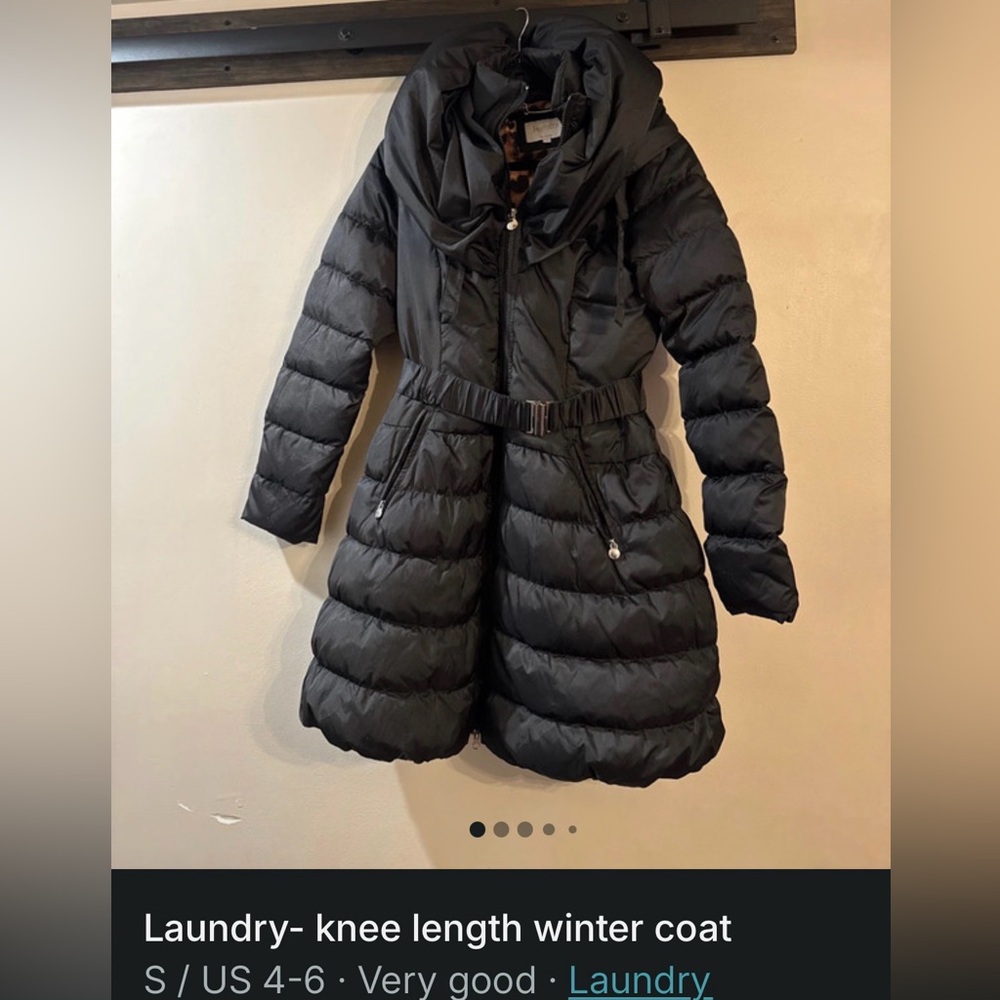 Laundry By Shelli Segal Women's Black Puffer Coat